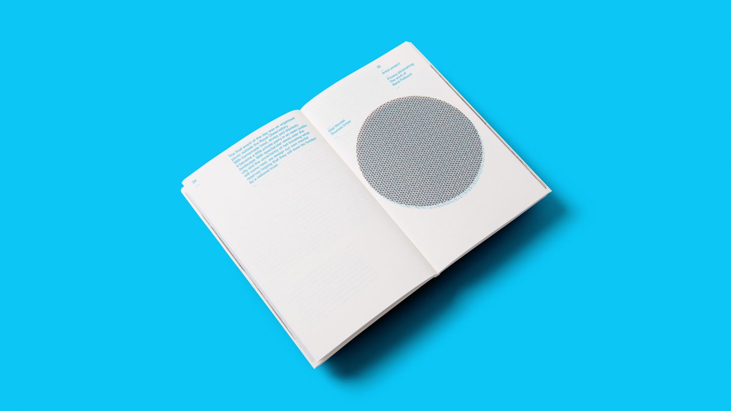 Art book design featuring creative print using fluorescent ink CMYK overprinting by Design Project