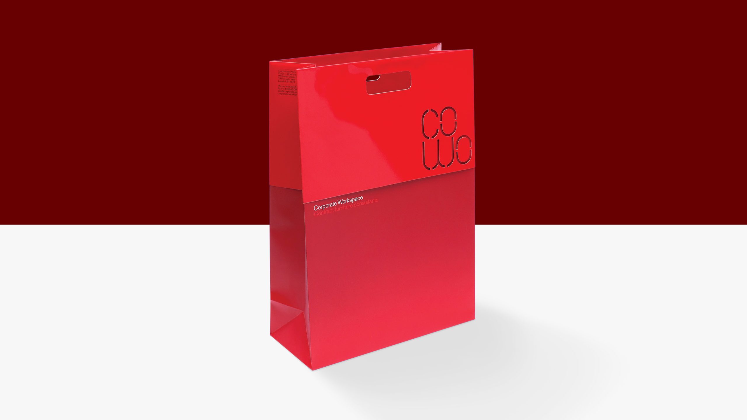Cowo Branded Printed Paper Carrier Bag Packaging Integral Handle Design Project