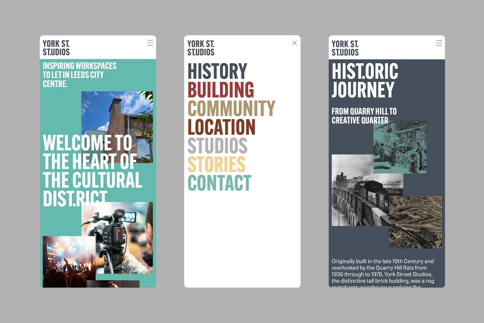 York Street Studios Mobile Website Responsive